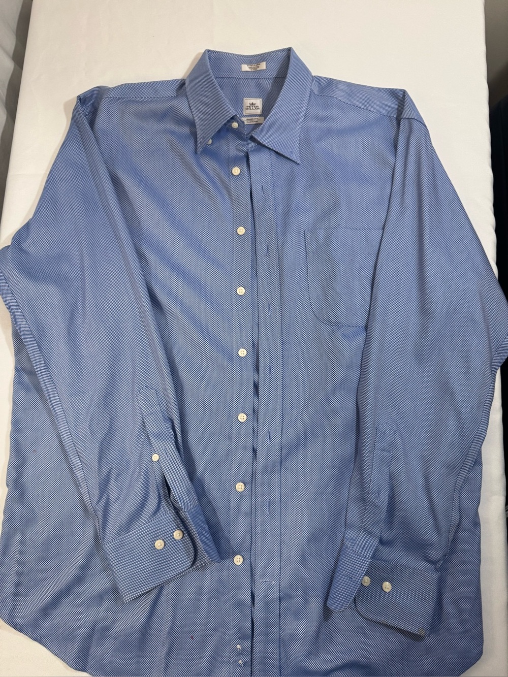 Peter Millar Blue Dress Shirt with Button-Down Front